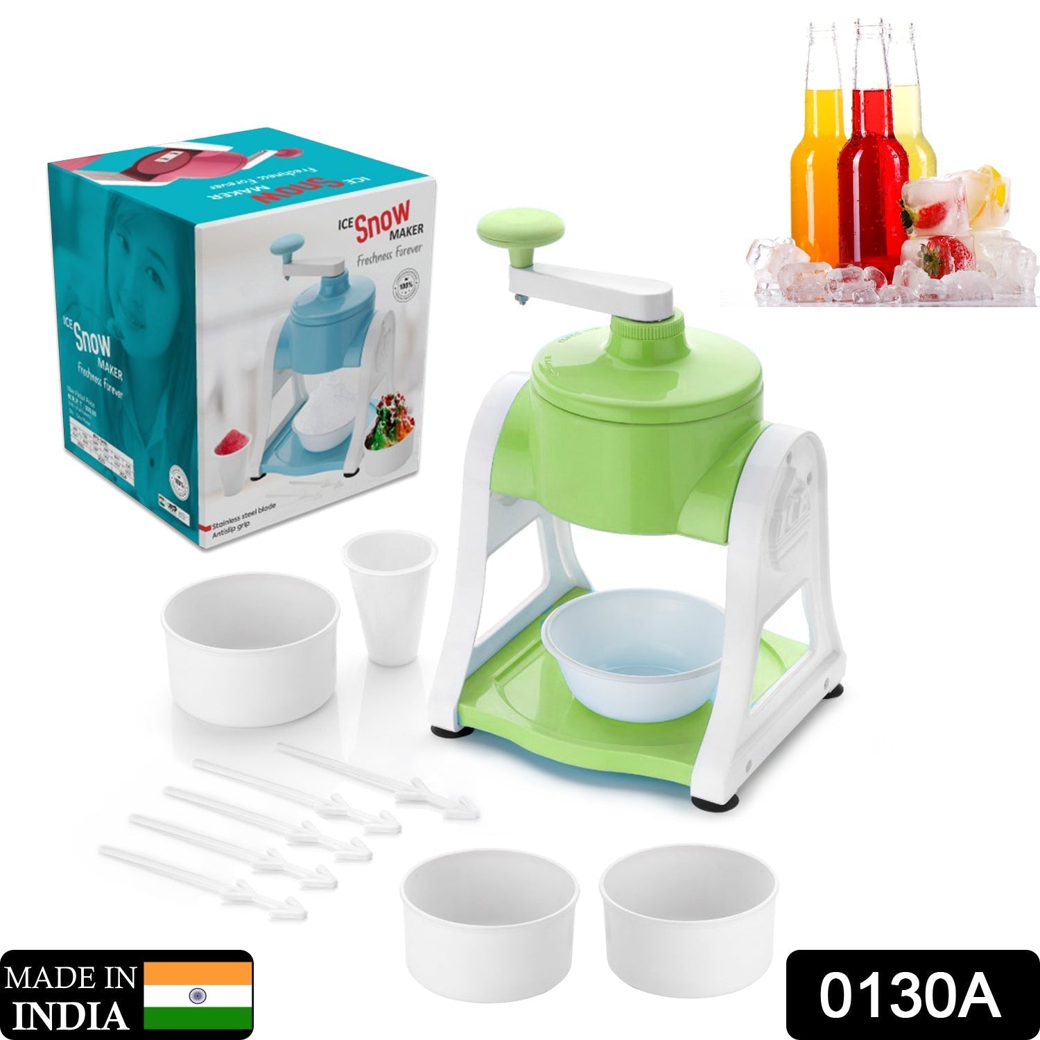 0130A Ice Gola Maker Ice Snow Maker Machine | Ice Crusher | Indoor Outdoor Manual With Steel Blade & Antislip Grip 0130A Ice Gola Maker Ice Snow Maker Machine | Ice Crusher | Indoor Outdoor Manual With Steel Blade & Antislip Grip